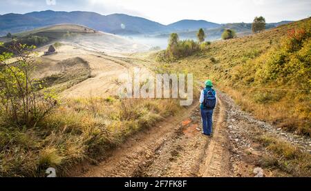 Paysage rural dans les montagnes d'Apuseni, Roumanie, Europe Banque D'Images