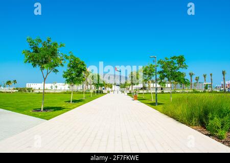 Abu Dhabi, Émirats Arabes Unis - 27 mars 2018 : nouveau parc le musée du Louvre Abu Dhabi, ouvert sur l'île de Saadiyat Banque D'Images