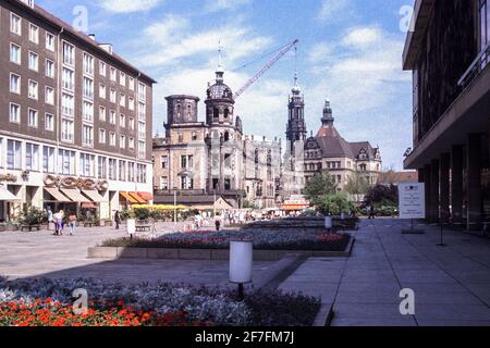 Schloßstraße à Dresde 1990 Banque D'Images