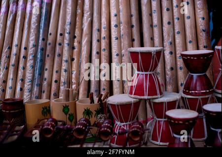 Objets artisanaux en bambou, les bangladais assistent à un rassemblement pour célébrer le nouvel an bengali ou « Pohela Baishakh ». Banque D'Images