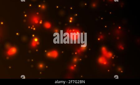 Rouge et orange bokeh Lights particules Abstract Background. Illustration vectorielle Illustration de Vecteur
