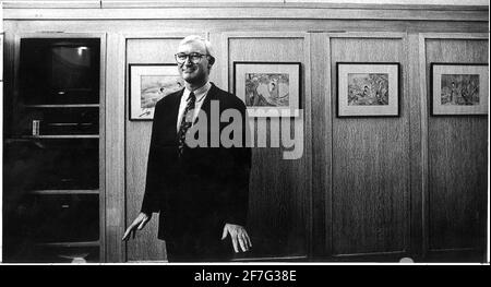 John BIRT Directeur général adjoint de la BBC dans son bureau Banque D'Images