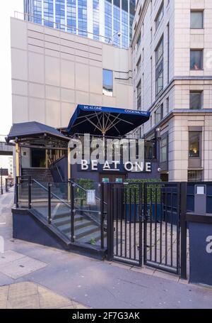 The be at One bar in Old Broad Street, Londres, Angleterre, Royaume-Uni Banque D'Images