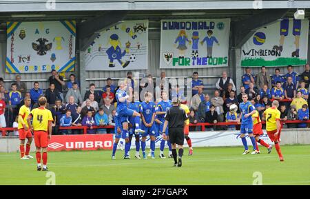 PHOTO DE AFC WIMBLEDON V WATFORD. 23/7/2011. PHOTO DAVID ASHDOWN Banque D'Images