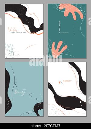 Modèles de fond artistique universels abstraits tendance. Bon pour la couverture, l'invitation, l'écriteau, la brochure, l'affiche, carte, prospectus et autre. Backgrou tendance Illustration de Vecteur