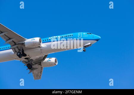 Boryspil, Ukraine - 10 mars 2021 : KLM Boeing 737 NG Banque D'Images