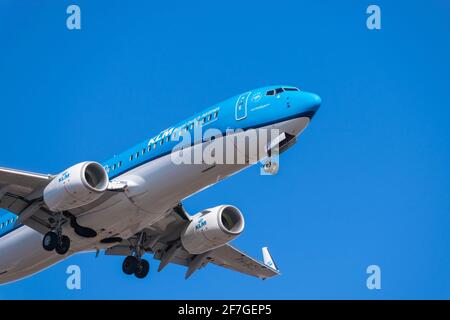 Boryspil, Ukraine - 10 mars 2021 : KLM Boeing 737 NG Banque D'Images