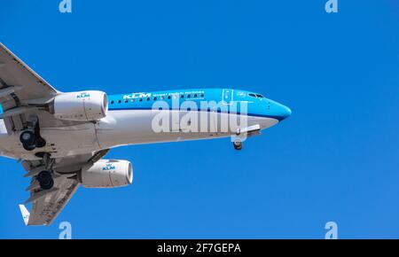 Boryspil, Ukraine - 10 mars 2021 : KLM Boeing 737 NG Banque D'Images