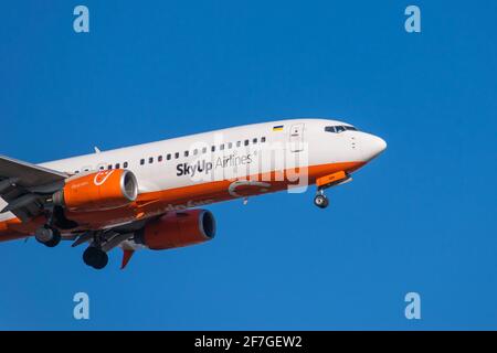 Boryspil, Ukraine - 10 mars 2021 : Boeing 737-96NER Banque D'Images