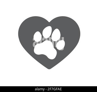 Chien Puppy Chat Paw Silhouette. Icônes définies. Illustration de Vecteur