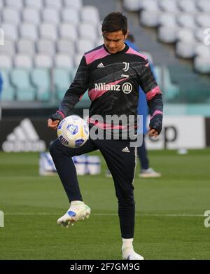 Naples, Piémont, Italie. 7 avril 2021. Lors du match de football italien Serie A FC Juventus contre SSC Napoli le 7 avril 2021 au stade Allianz à Turin.in photo: PAULO DYBALA crédit: Fabio Sasso/ZUMA Wire/Alay Live News Banque D'Images