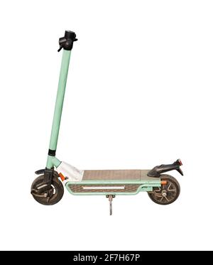 Scooter électrique, transport individuel, sur fond blanc, isolé Banque D'Images