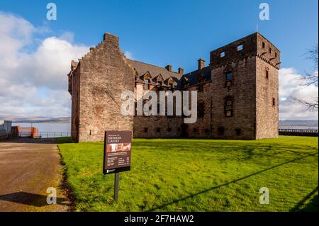 Château de Newark, Port Glasgow, Écosse Banque D'Images