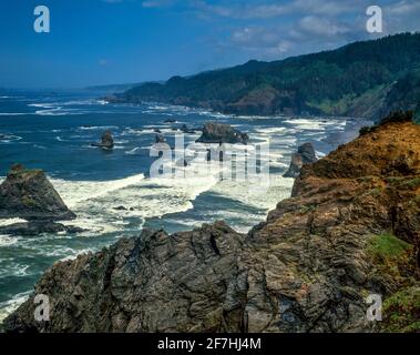 Coastline, parc national SP Boardman, comté de Curry, Oregon Banque D'Images