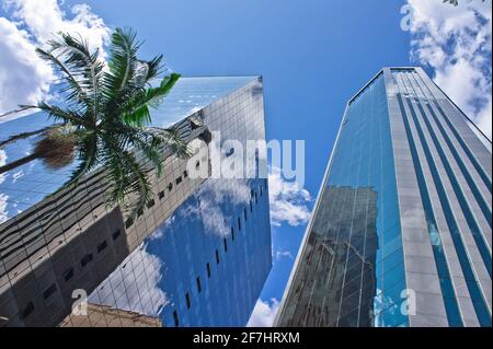 Sao Paulo, Paulista Avenue, vue moderne sur la rue de la ville, Brésil, Amérique du Sud Banque D'Images