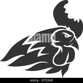 Mascotte de poulet modèle animal Silhouette isolée Illustration de Vecteur