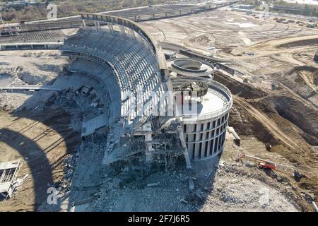 Une vue générale du SDCCU Stadium étant démoli, samedi 20 février 2021 à San Diego, en Californie (Dylan Stewart/image of Sport) Banque D'Images