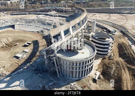 Une vue générale du SDCCU Stadium étant démoli, samedi 20 février 2021 à San Diego, en Californie (Dylan Stewart/image of Sport) Banque D'Images