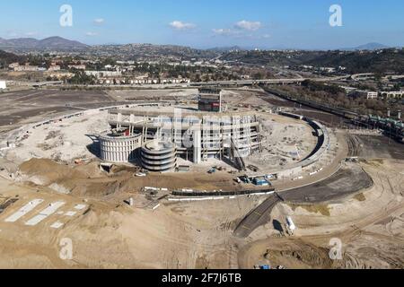 Une vue générale du SDCCU Stadium étant démoli, samedi 20 février 2021 à San Diego, en Californie (Dylan Stewart/image of Sport) Banque D'Images