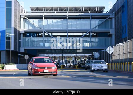 Le point d'entrée de San Ysidro est vu des États-Unis, jeudi 25 février 2021 à San Diego, en Californie (Dylan Stewart/image of Sport) Banque D'Images