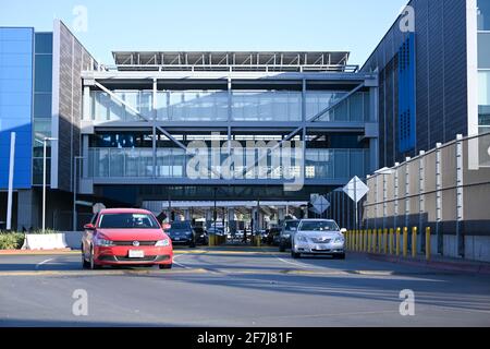 Le point d'entrée de San Ysidro est vu des États-Unis, jeudi 25 février 2021 à San Diego, en Californie (Dylan Stewart/image of Sport) Banque D'Images