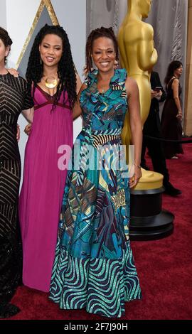 Lisa Simone, ReAnna Simone Kelly arrive à la 88e cérémonie des Oscars, qui s'est tenue au Dolby Theatre, le dimanche 28 février 2016 à Hollywood, en Californie. Photo de Jennifer Graylock-Graylock.com 917-519-7666 Banque D'Images