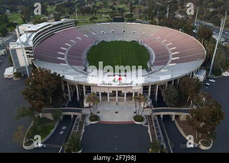 Vue générale le Rose Bowl, vendredi 26 février 2021 à Pasadena, Californie (Dylan Stewart/image of Sport) Banque D'Images