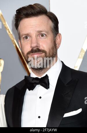 Jason Sudeikis arrive à la 88e cérémonie des Oscars, qui s'est tenue au Dolby Theatre, le dimanche 28 février 2016 à Hollywood, en Californie. Obligatoire Jennifer Graylock-Graylock.com Banque D'Images