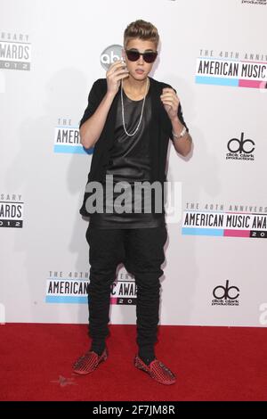 LOS ANGELES, CA - NOVEMBRE 18 : Justin Bieber au 40ème American Music Awards qui s'est tenu au Nokia Theatre L.A. En direct le 18 novembre 2012 à Los Angeles, ca Banque D'Images