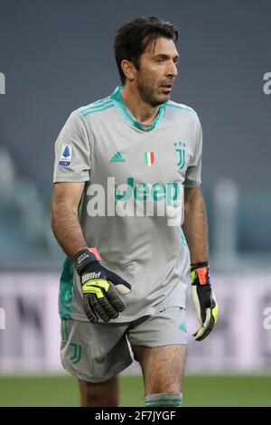 Turin, Italie, 7 avril 2021.Gianluigi Buffon de Juventus pendant le match de la série A au stade Allianz, Turin. Crédit photo à lire: Jonathan Moscrop / Sportimage crédit: Sportimage / Alay Live News Banque D'Images