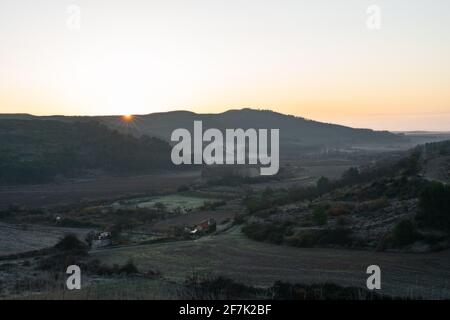 Vue panoramique sur le camino de santiago Banque D'Images