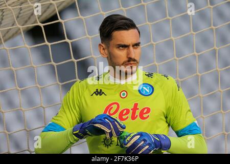 Naples, Piémont, Italie. 7 avril 2021. Lors du match de football italien Serie A FC Juventus contre SSC Napoli le 7 avril 2021 au stade Allianz de Turin.en photo: Alex Meret crédit: Fabio Sasso/ZUMA Wire/Alay Live News Banque D'Images