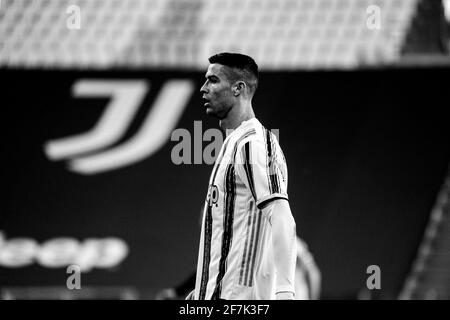 Naples, Piémont, Italie. 7 avril 2021. Lors du match de football italien Serie A FC Juventus contre SSC Napoli le 7 avril 2021 au stade Allianz de Turin.in photo: Cristiano Ronaldo crédit: Fabio Sasso/ZUMA Wire/Alay Live News Banque D'Images