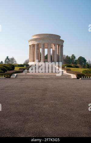 La première Guerre mondiale le Mémorial de la guerre américaine de Montsec, Meuse (55), région du Grand est, France. Le monument de Montsec est l'un des onze monuments érigés en Europe par Banque D'Images
