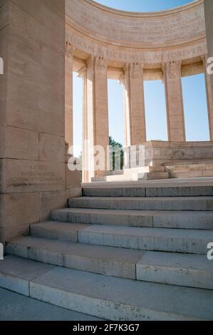 La première Guerre mondiale le Mémorial de la guerre américaine de Montsec, Meuse (55), région du Grand est, France. Le monument de Montsec est l'un des onze monuments érigés en Europe par Banque D'Images