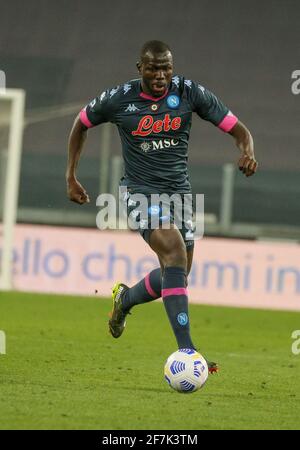 7 avril 2021, Naples, Piemonte, Italie: Lors de la série italienne D'UN match de football FC Juventus vs SSC Napoli le 7 avril 2021 au stade Allianz à Turin..en photo: Kolidou Koulibaly (Credit image: © Fabio Sasso/ZUMA Wire) Banque D'Images