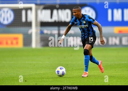 Milan, Italie. 07e avril 2021. Ashley Young (15) de l'Inter Milan vu dans la série UN match entre l'Inter Milan et Sassuolo à Giuseppe Meazza à Milan. (Crédit photo : Gonzales photo/Alamy Live News Banque D'Images