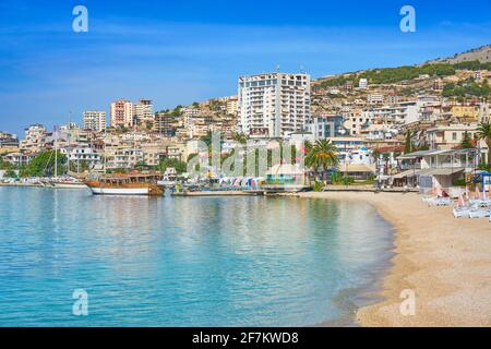 Albanie - Saranda beach resort Banque D'Images