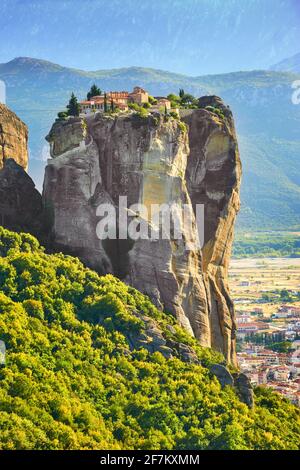 Monastère de la Sainte Trinité à Météores, Grèce Banque D'Images