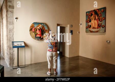 Italie Ombrie Pérouse: Galerie nationale de l'Ombrie - salle Banque D'Images