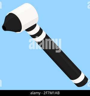 Icône vecteur outil d'otoscope médical. Médecin audiologiste illustration équipement de premiers soins hôpital dessin animé instrument pour les oreilles de contrôle. Illustration de Vecteur