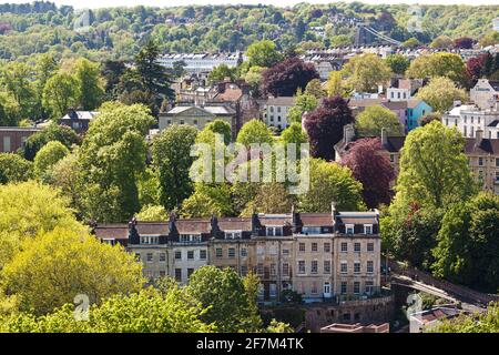 Clifton, Bristol Royaume-Uni - vue de Cabot Tower à Brandon Hill Park, Bristol Royaume-Uni Banque D'Images