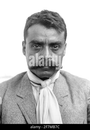 Emiliano Zapata. Portrait du général révolutionnaire mexicain, Emiliano Zapata Salazar (1879-1919), 1914 Banque D'Images