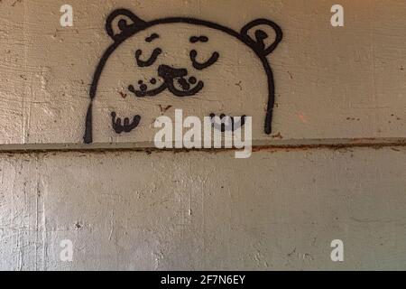 graffiti Under Bridge Boulevard Overpass, Albuquerque, Nouveau-Mexique Banque D'Images