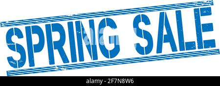 solde printanier carré grunge timbre isolé texturé Illustration de Vecteur