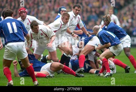 SIX NATIONS FRANCE V ANGLETERRE 2/3/2002 PHOTO DAVID ASHDOWN.RUGBY Banque D'Images