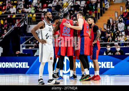 Norris Cole, #30 de LDLC Asvel Villeurbanne joue contre CSKA Moscou lors de la Turkish Airlines EuroLeague Round 34 de la saison 2020-2021 à Megasport Arena. (Note finale; CSKA Moscou 88:70 LDLC Asvel Villeurbanne). Banque D'Images