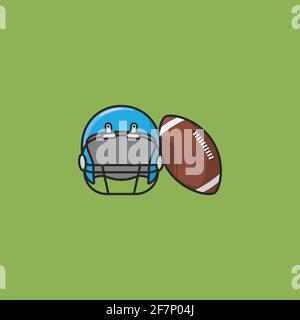 Illustration vectorielle de l'œuf de football et du casque pour la Journée américaine de football Le 5 novembre Illustration de Vecteur