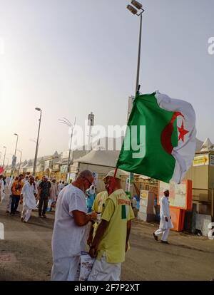 camping hajj mina Banque D'Images