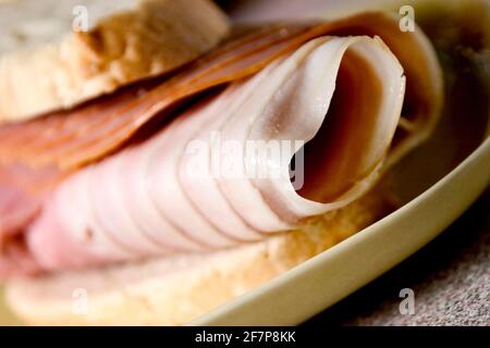 Au jambon sandwich Banque D'Images